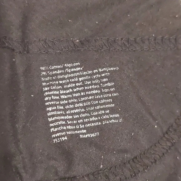 St. John's Bay Black Straight Leg Corduroy Jeans Size 16P - Picture 9 of 9